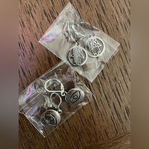 Hamsa & Nazar Earring Set